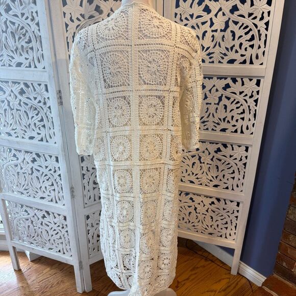 Soft Surroundings Ivory Crochet Dress Sz L/XL - Picture 2 of 6